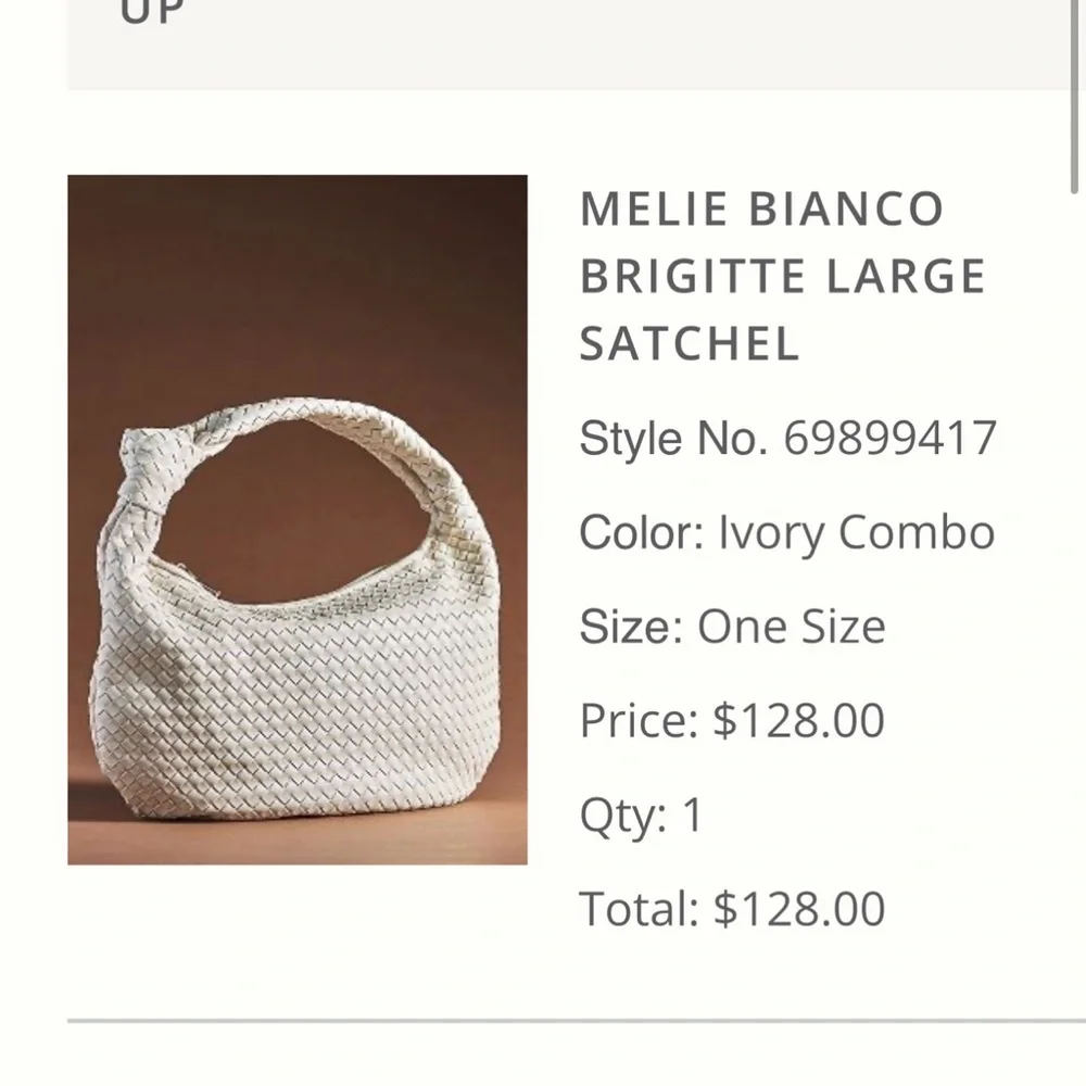 Melie Bianco Woven Hobo Bag in Light Beige/Cream